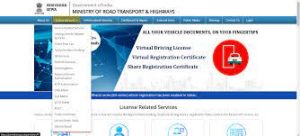 Click on the Driving License Related Services menu