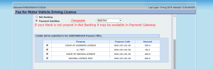 Online Appointment and Payment for Issuance of Driver License